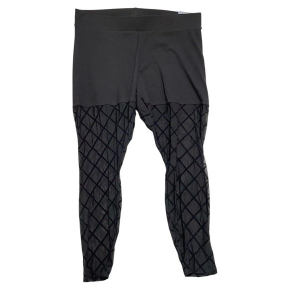 Torrid signature waist diamond mesh flocked leggings sz 2 or 2X new - Picture 1 of 13